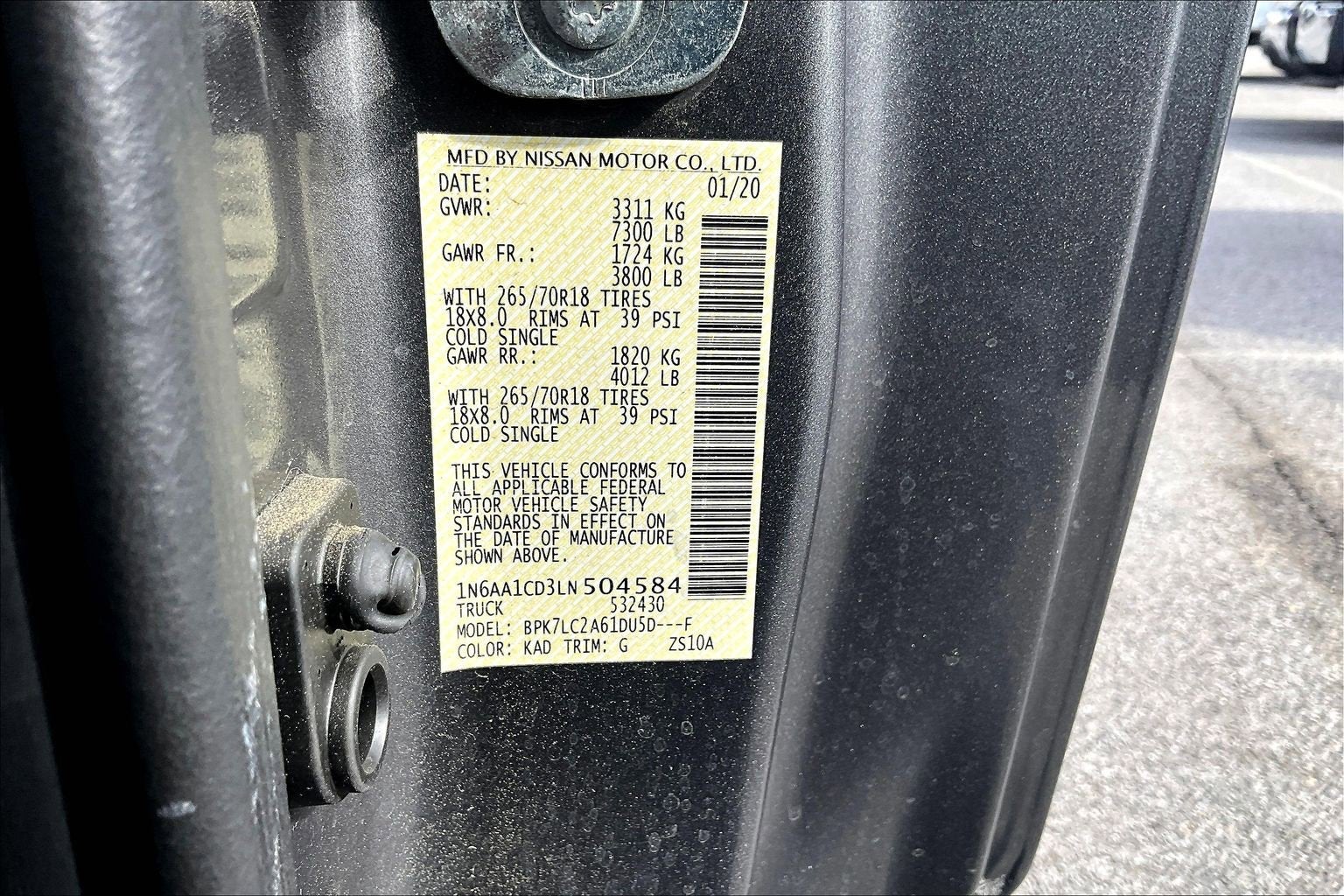 2020 Nissan TITAN King Cab SV 4x4