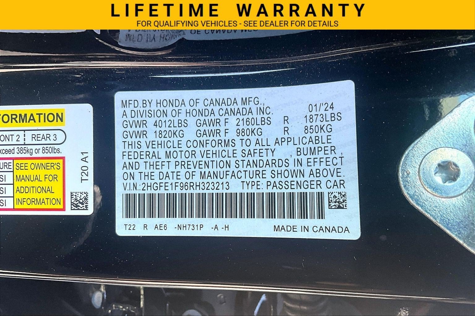 2024 Honda Civic Sedan Touring