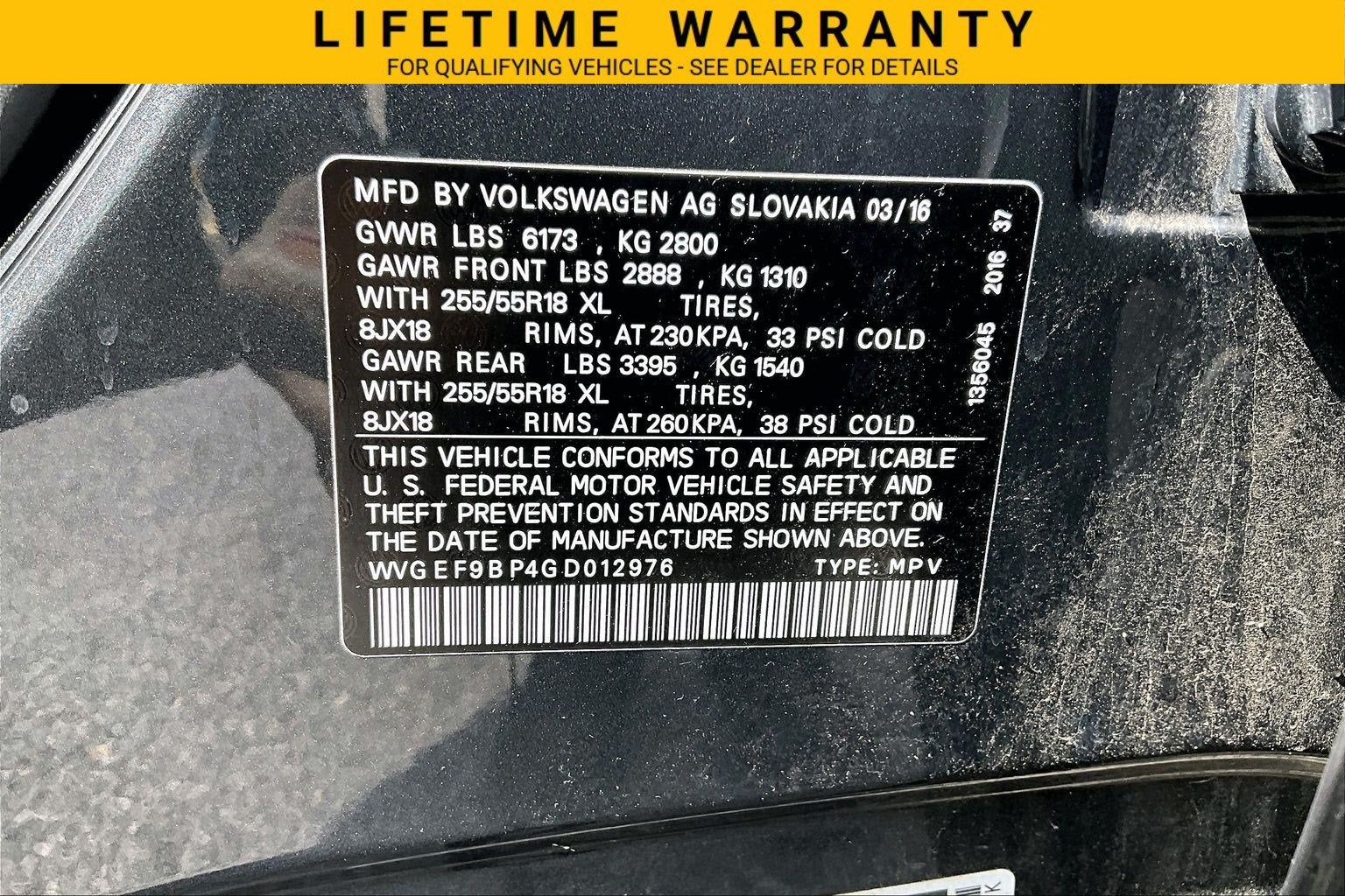 2016 Volkswagen Touareg VR6 Sport
