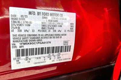 2023 Ford Explorer ST PANORAMA ROOF HIGH PKG
