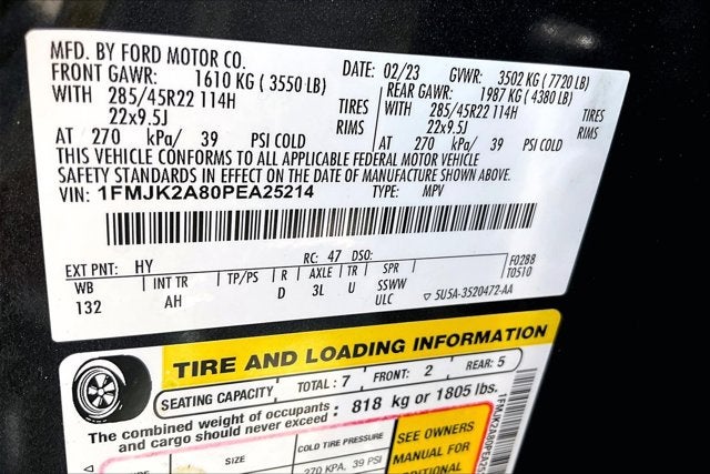 2023 Ford Expedition Max Limited STEALTH REAR ENTERTAINMENT