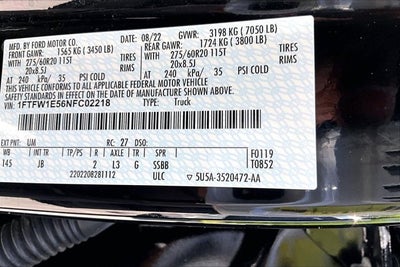 2022 Ford F-150 STX 4WD V8