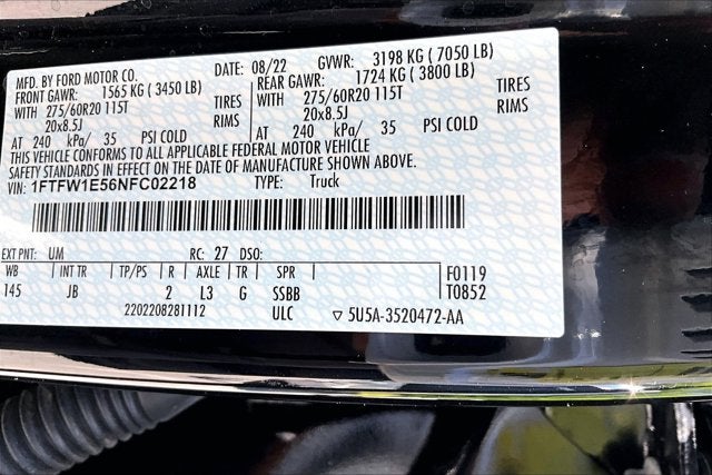 2022 Ford F-150 STX 4WD V8