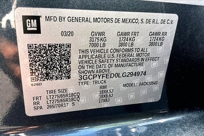 2020 Chevrolet Silverado 1500 LT Trail Boss