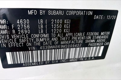 2021 Subaru Legacy 2.5