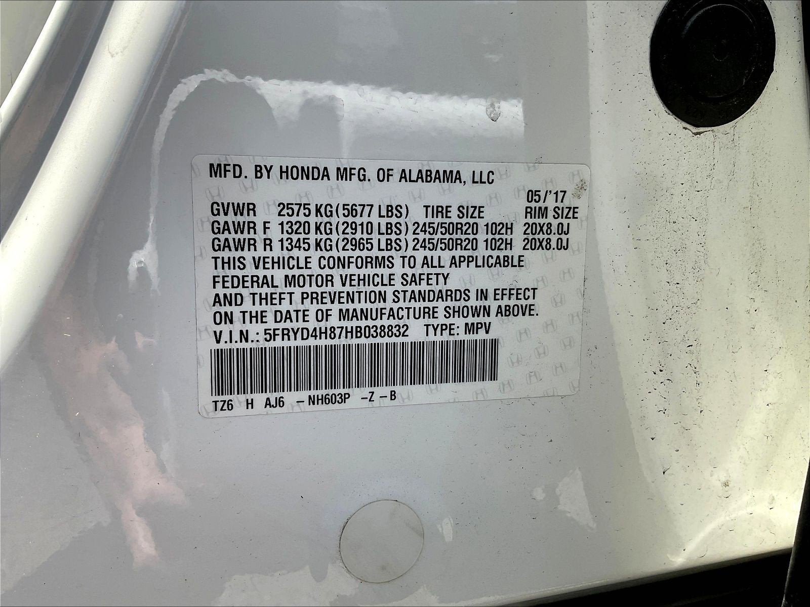 2017 Acura MDX w/Advance Package