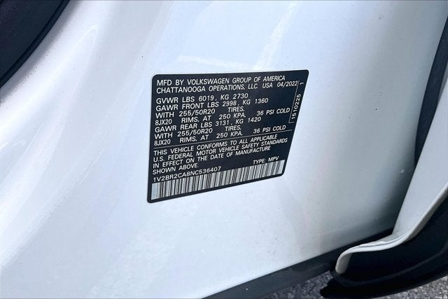 2022 Volkswagen Atlas 3.6L V6 SEL