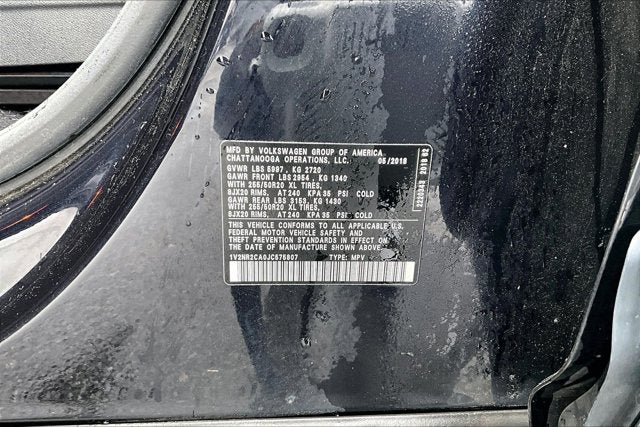 2018 Volkswagen Atlas 3.6L V6 SEL Premium