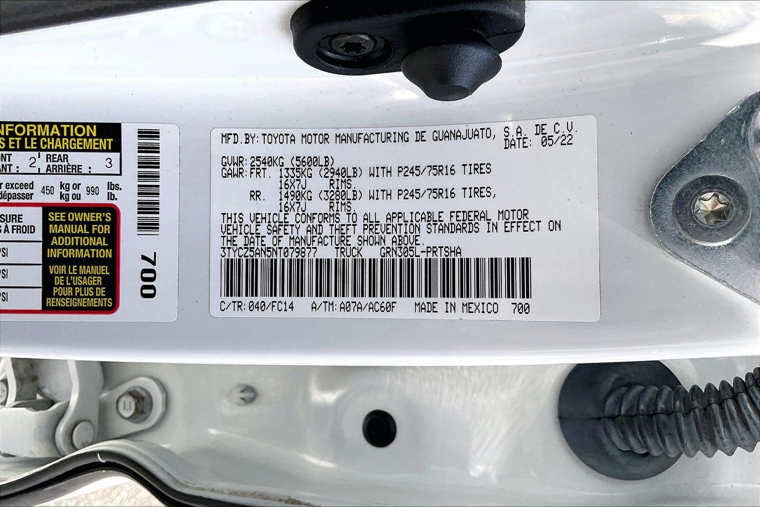 2022 Toyota Tacoma 4WD SR5