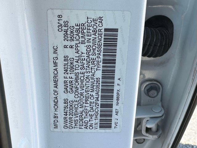 2018 Honda Accord Touring 2.0T