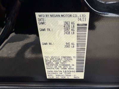 2023 Nissan Altima SV FWD