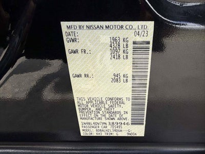 2023 Nissan Altima SV FWD