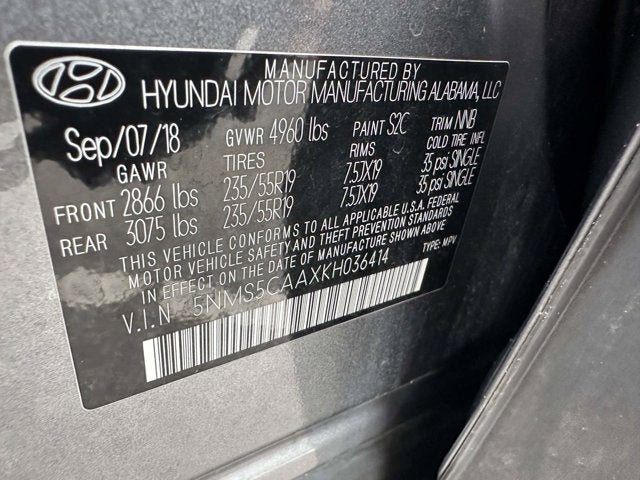 2019 Hyundai Santa Fe Limited