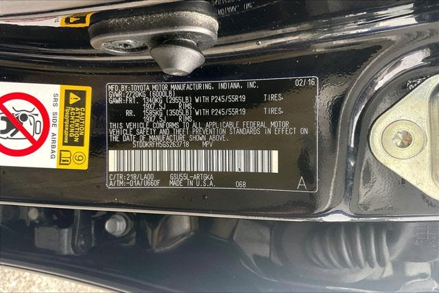 2016 Toyota Highlander Limited Platinum