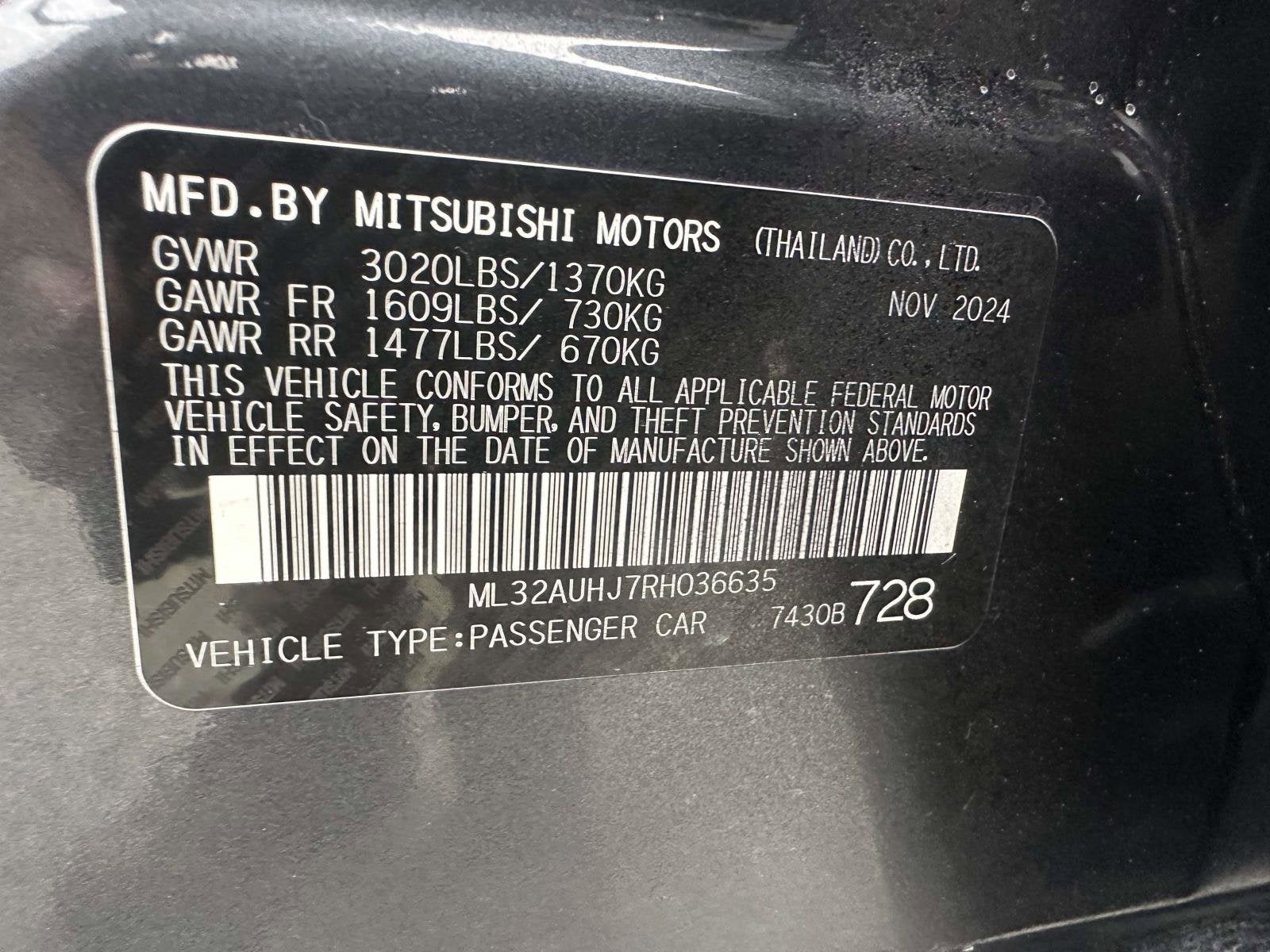 2024 Mitsubishi Mirage ES