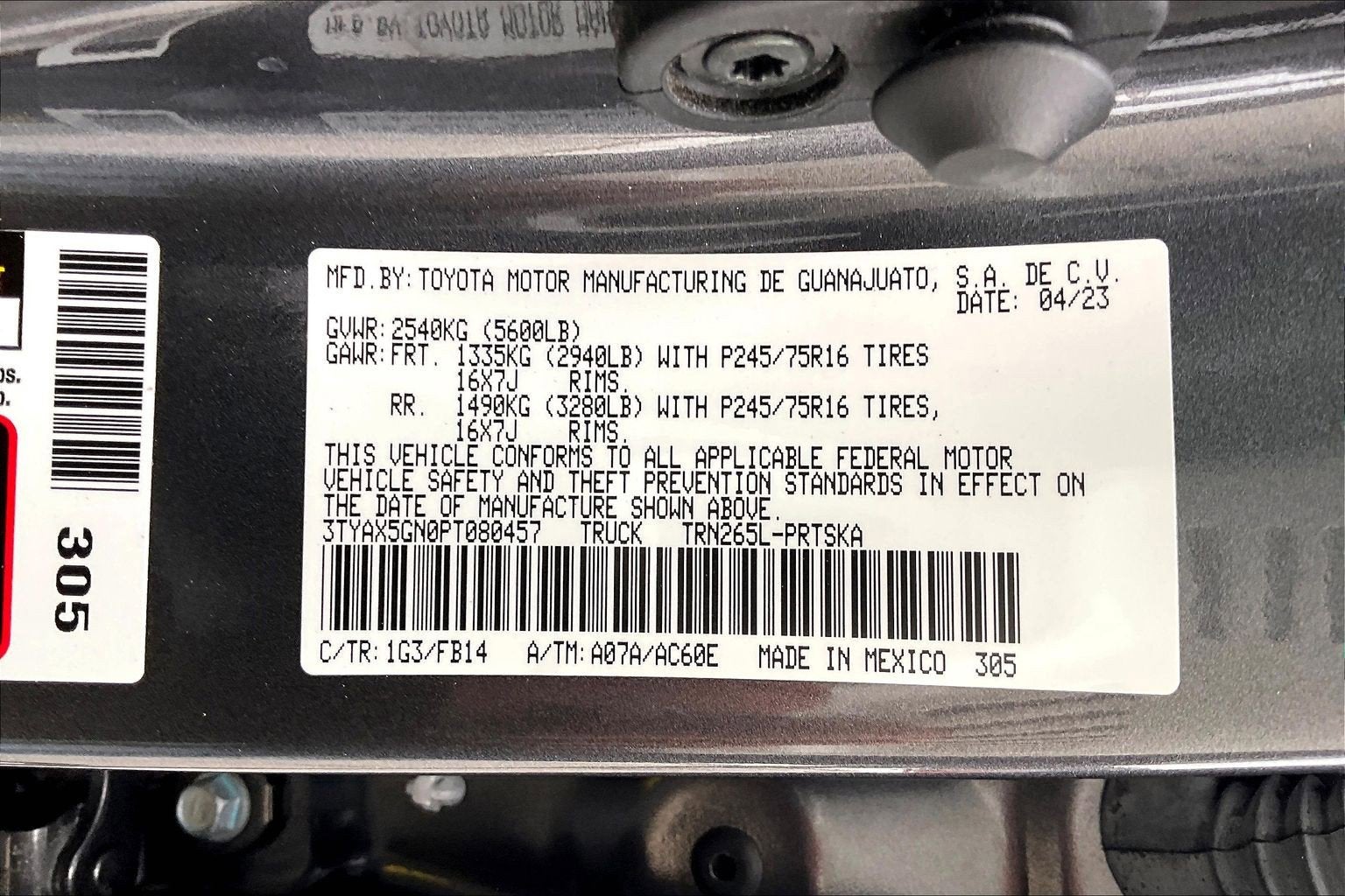 2023 Toyota Tacoma 2WD SR