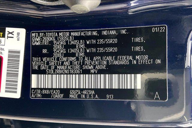 2022 Toyota Highlander XSE