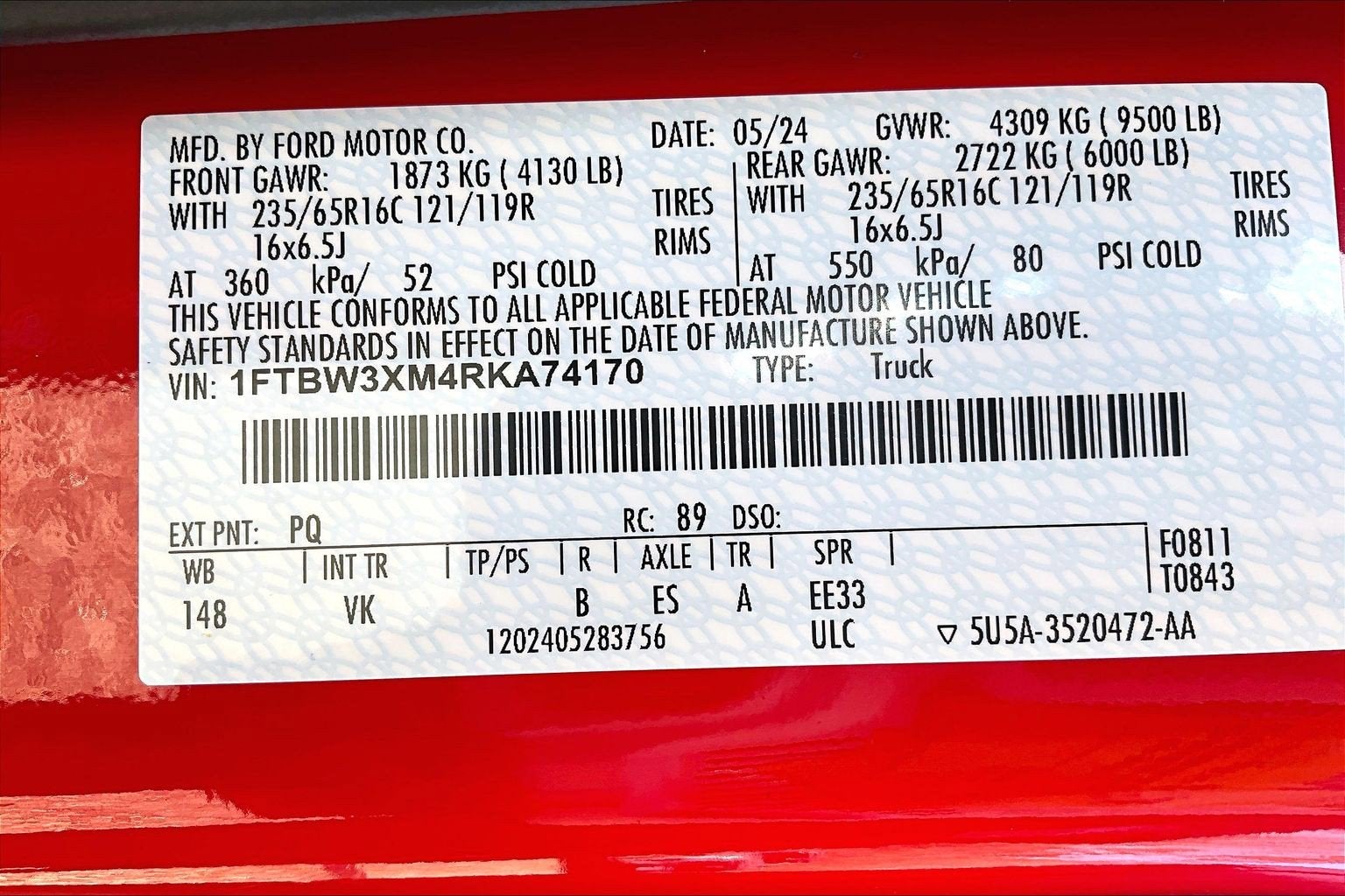 2024 Ford E-Transit Cargo Van T-3