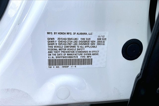 2017 Honda Pilot Touring