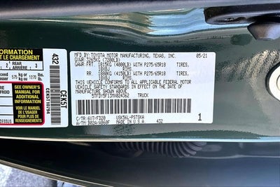 2021 Toyota Tundra 4WD 4X4