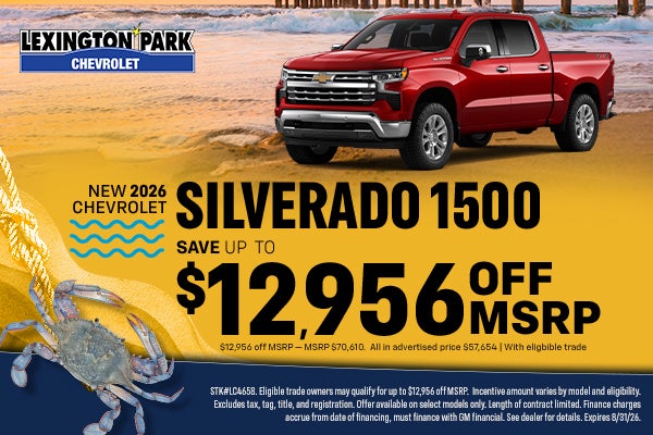 2026 Silverado: Up to $12,956 off MSRP