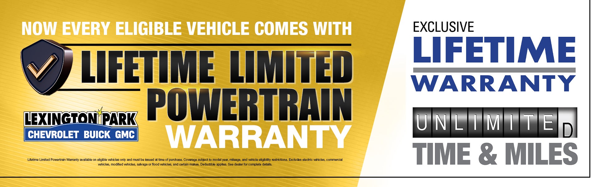 Lexington Park Chevrolet Lifetime Limited Powertrain Warranty