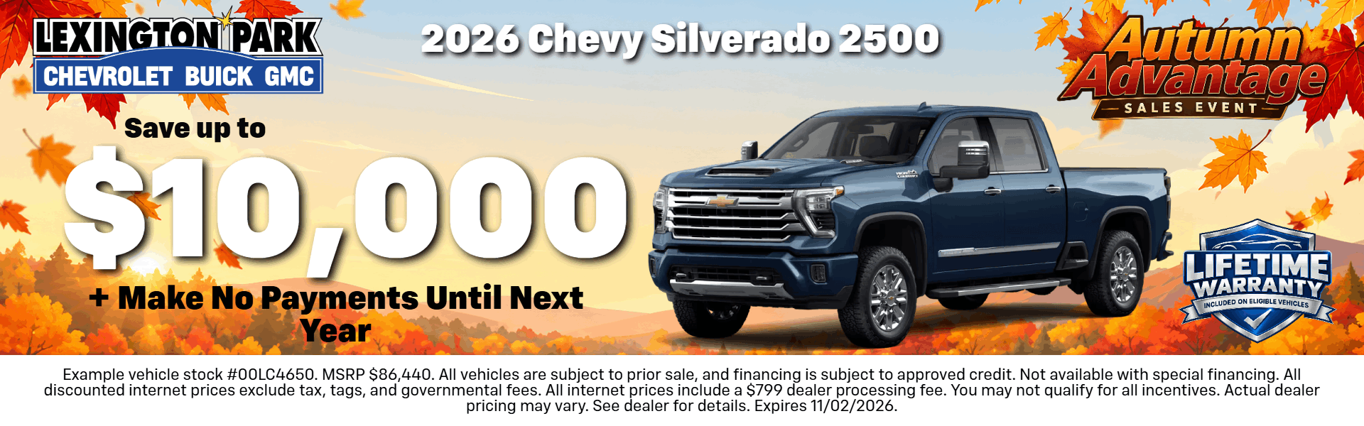 Up to $10k off Silverado 2500