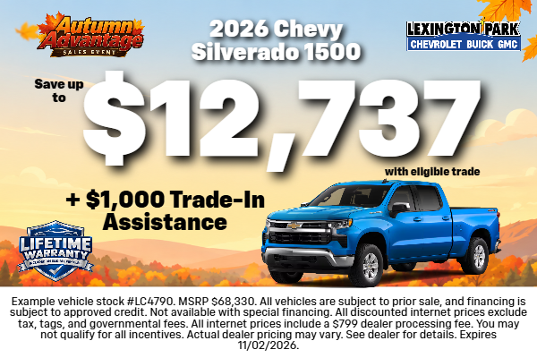 Up to $12,737 off Silverado 1500