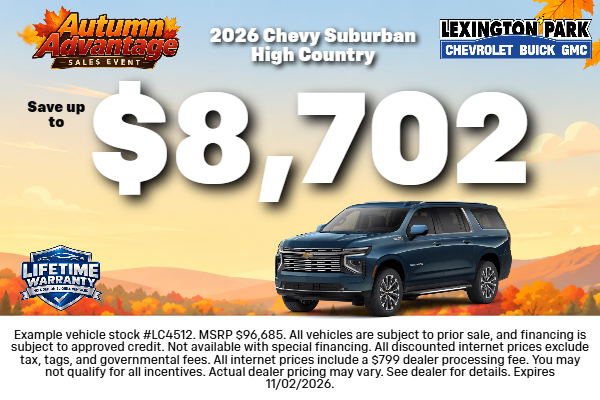 Up to $8,702 off Suburban