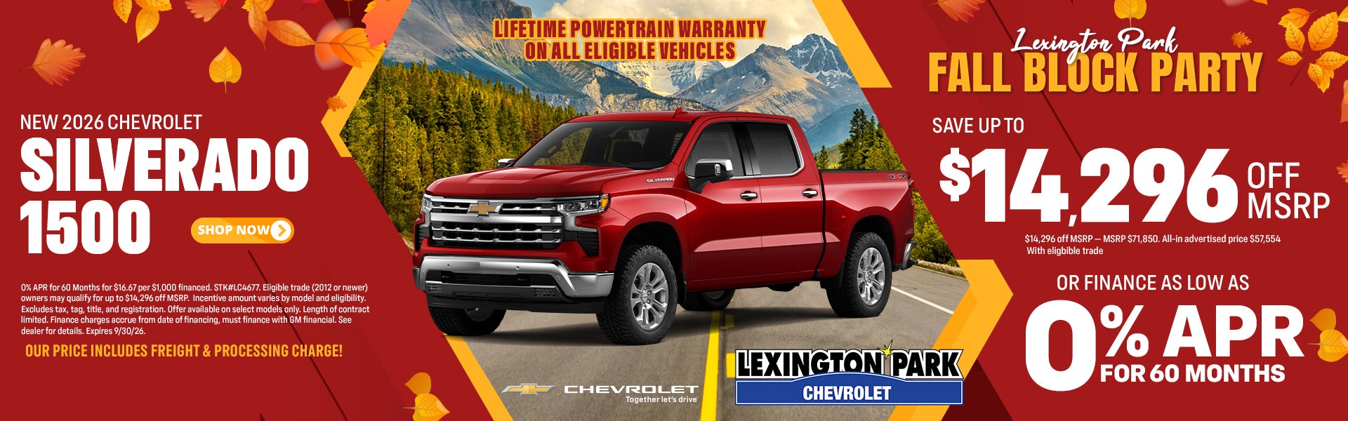 2026 Silverado: 0% APR or $14,296 off MSRP